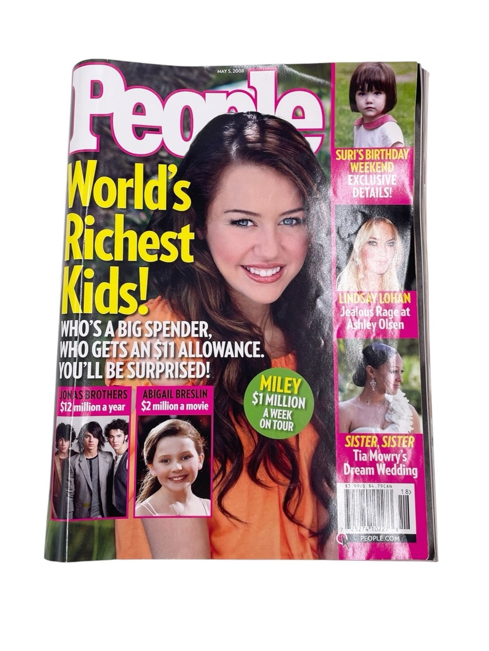 People Magazine May 5, 2008 World's Richest Kids Miley Cyrus Jonas Brothers Y2K